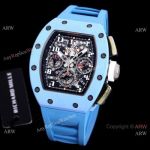 Replica Light Blue Richard Mille RM011-FM Baby Blue Last Edition Ceramic Watch For Men